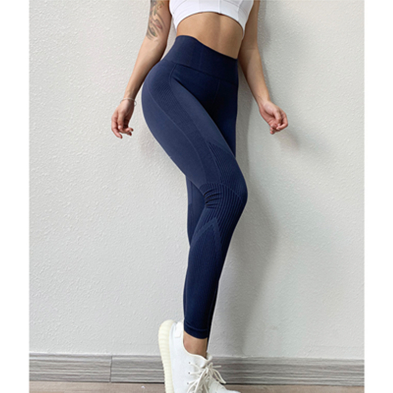 Women's high-waisted and tummy tight running pants yoga workout speed-dry pants leggings skinny