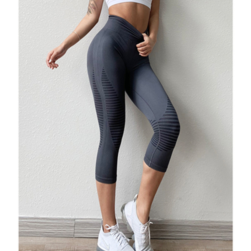 Women's high-waisted exercise fitness pants tight slim fit for women's yoga running high bounce quick dry fitness pants