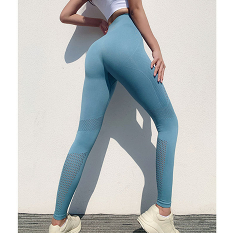 Women's stretch yoga pants high-waisted tight sports running quick-drying pants
