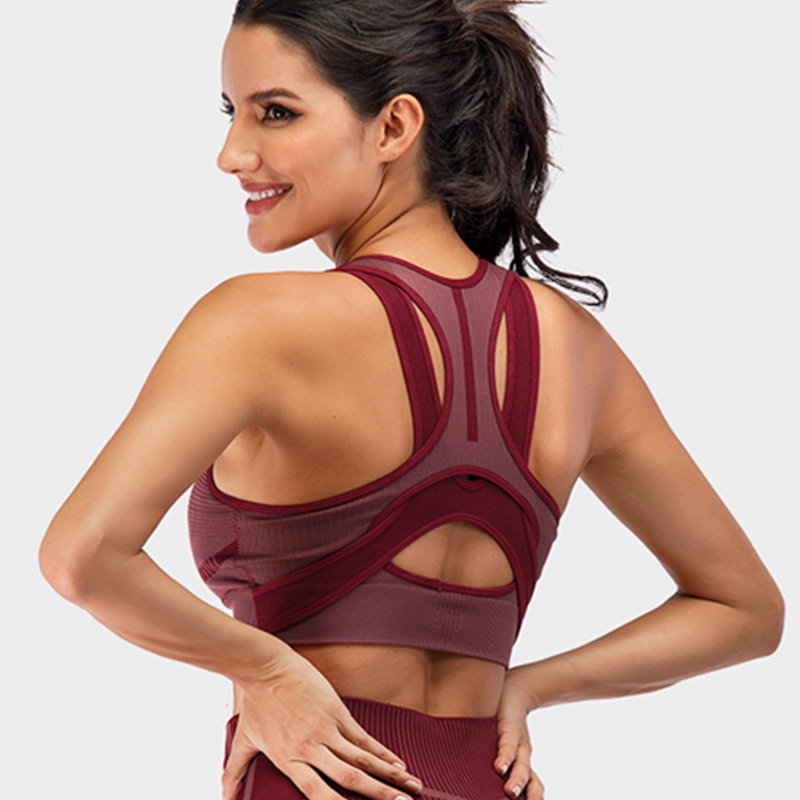 2020 New sport cross strap design bra vest sling fitness yoga bra